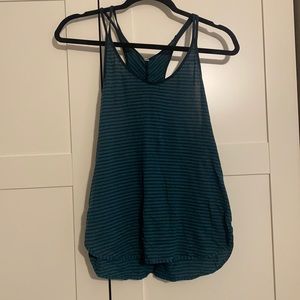 Lululemon green striped tank top